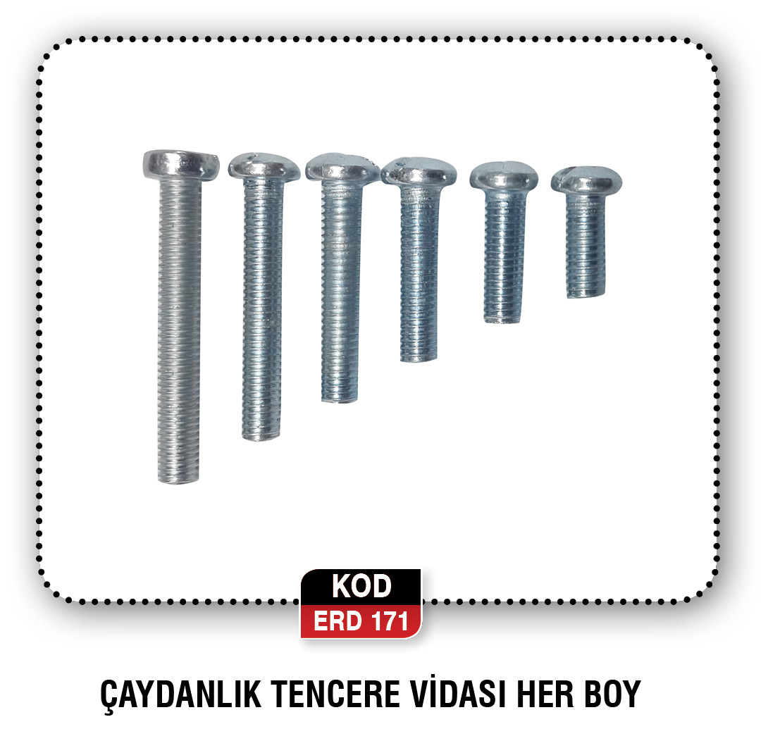 ÇAYDANLIK TENCERE VİDASI HER BOY ERD 184